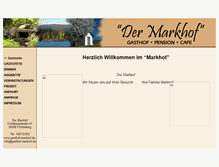 Tablet Screenshot of gasthof-markhof.de